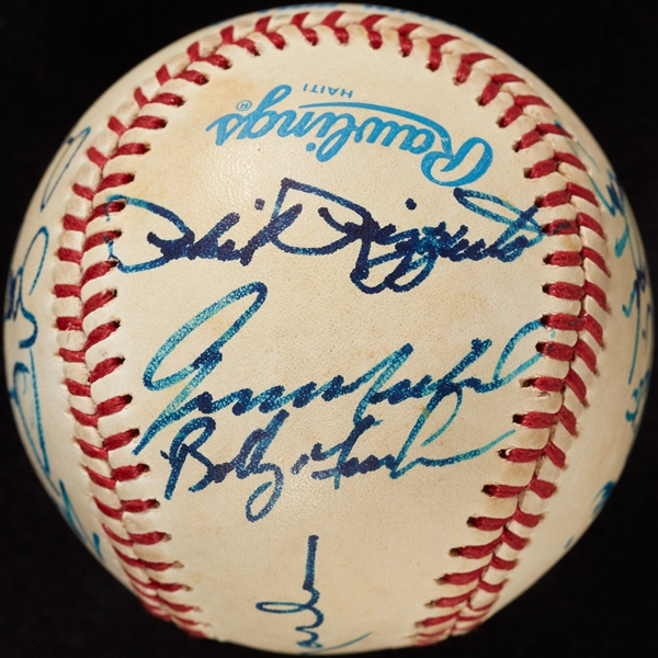 1986 New York Yankees Team-Signed OAL Baseball (JSA)