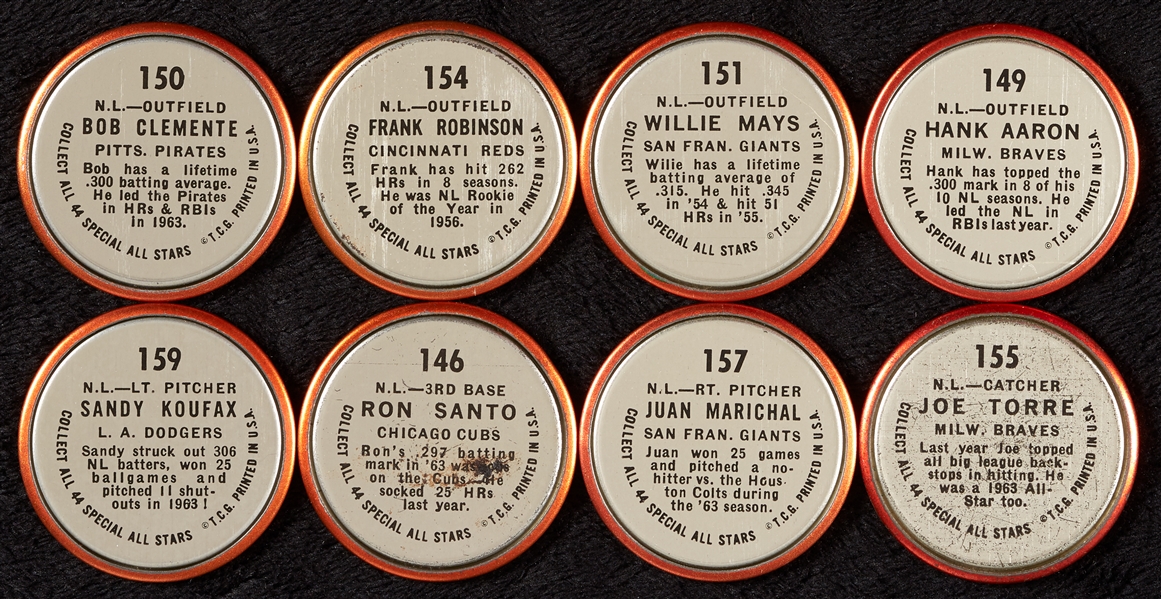 1964 Topps High-Grade Baseball Coins, 16 PSA Slabbed (30)