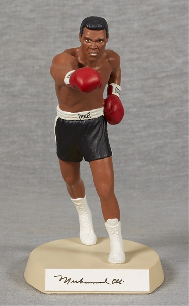 Muhammad Ali Signed Black Trunks Salvino Figurine (/400) (PSA/DNA)