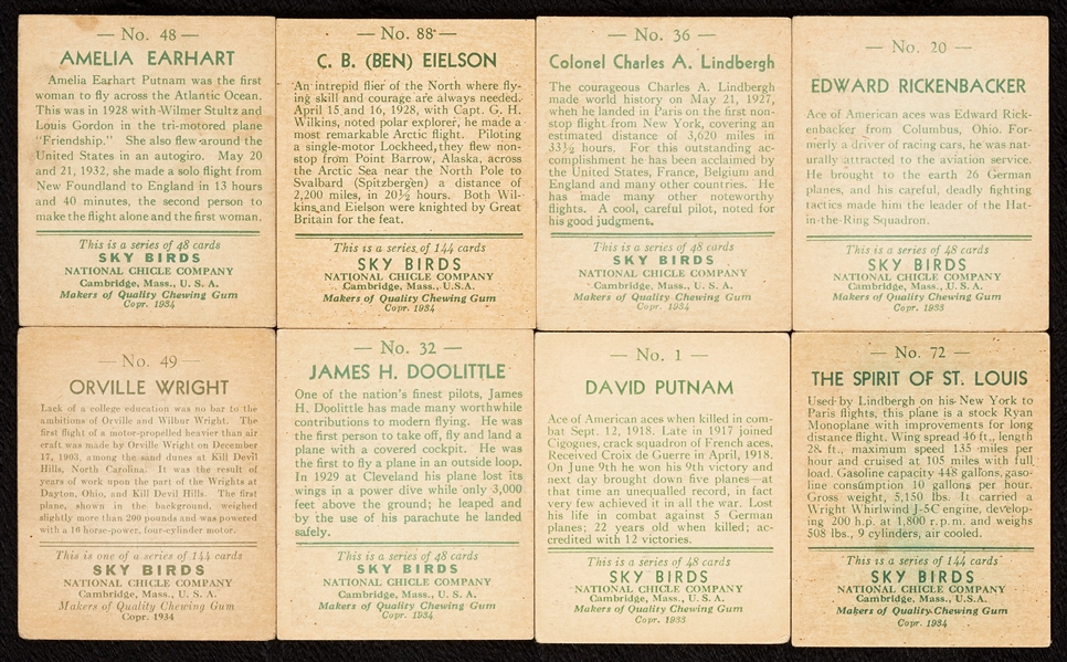 1933-34 National Chicle Sky Birds Complete Set (108)