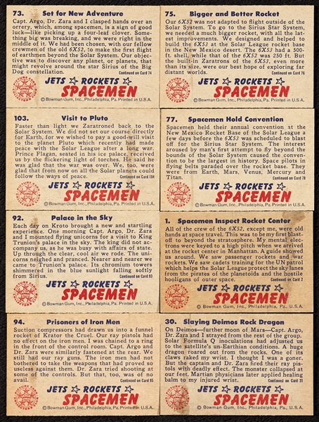 1951 Bowman Jets, Rockets, Spacemen Complete Set (108)