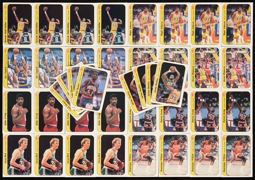 1986 Fleer Basketball Stickers Sets Minus Jordan (4)