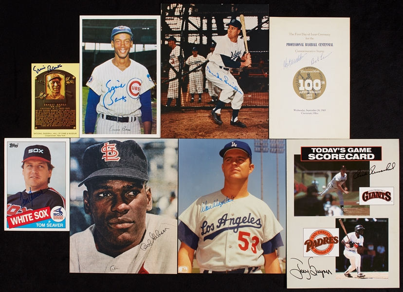 Baseball Signed Photos & Cards Group (115)