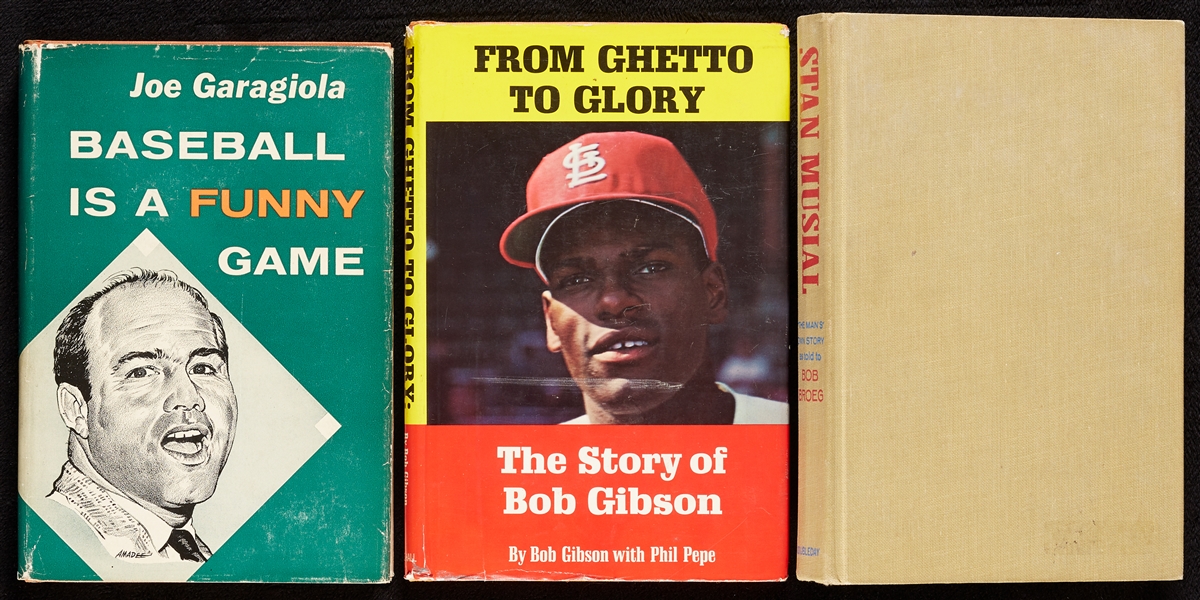Cardinals Signed Book Group with Gibson, Musial (3)