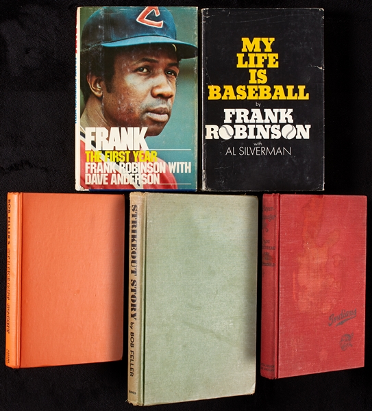 Indians Signed Book Group with Feller, Frank Robinson (5)
