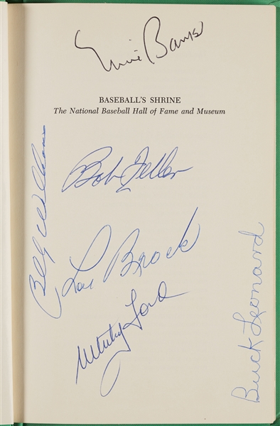 Multi-Signed Baseball's Shrine Book with Banks, Musial, Berra (BAS)