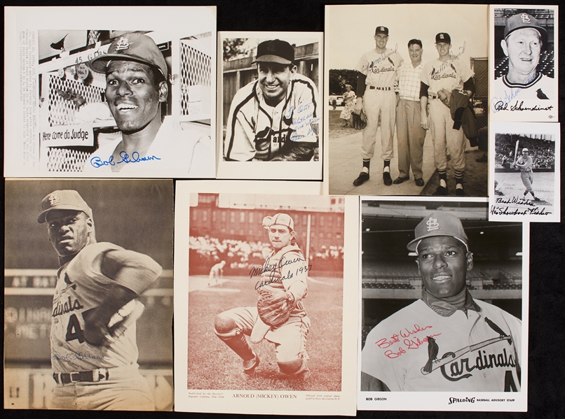 St. Louis Cardinals Signed B&W Photo Group (15)
