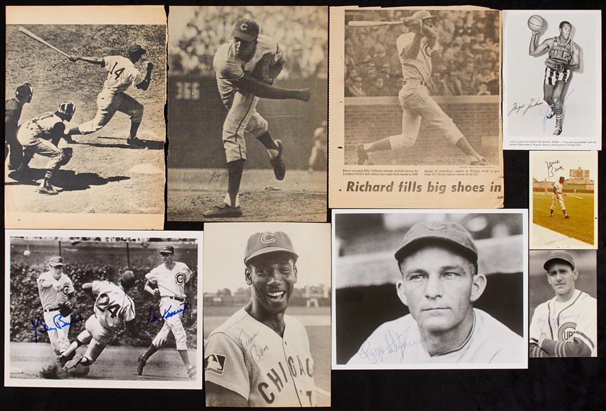 Baseball Signed B&W Magazine Photos with (4) Banks (22)
