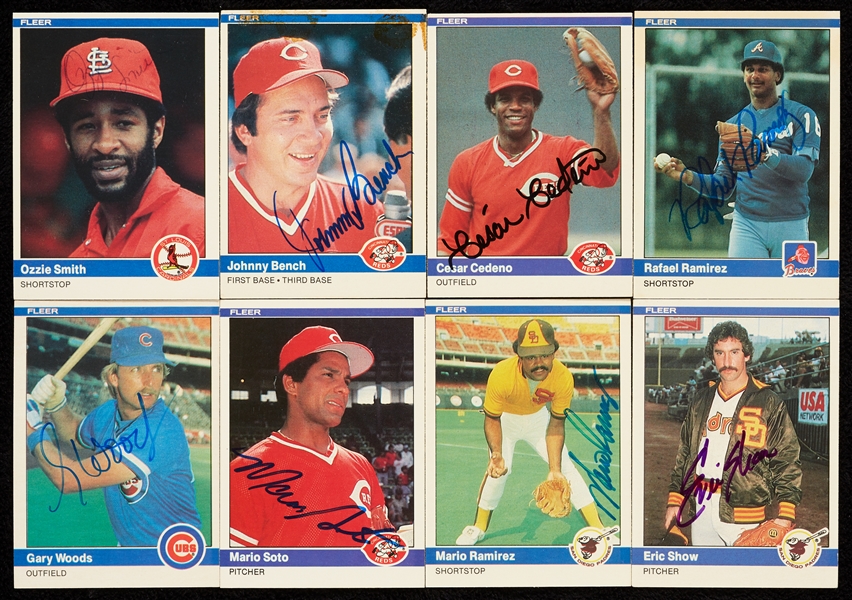 Signed 1984 Fleer Baseball Group (85)