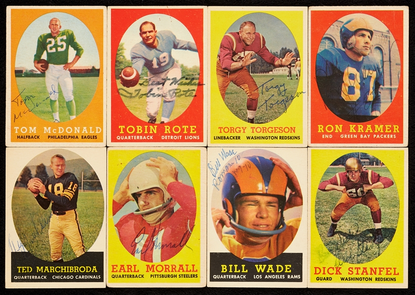 Signed 1958 Topps Football Card Group (28)