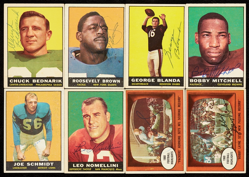 Signed 1961 Topps Football Group (59)