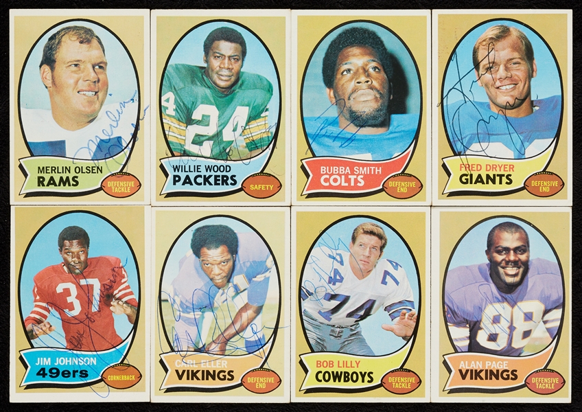 Signed 1970 Topps Football Group (77)