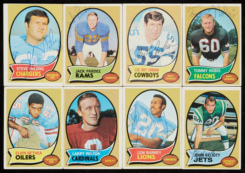 Signed 1970 Topps Football Group (77)