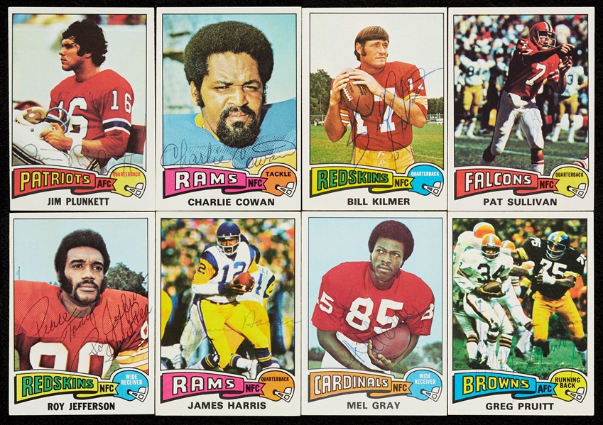 Signed 1975 Topps Football Group (116)