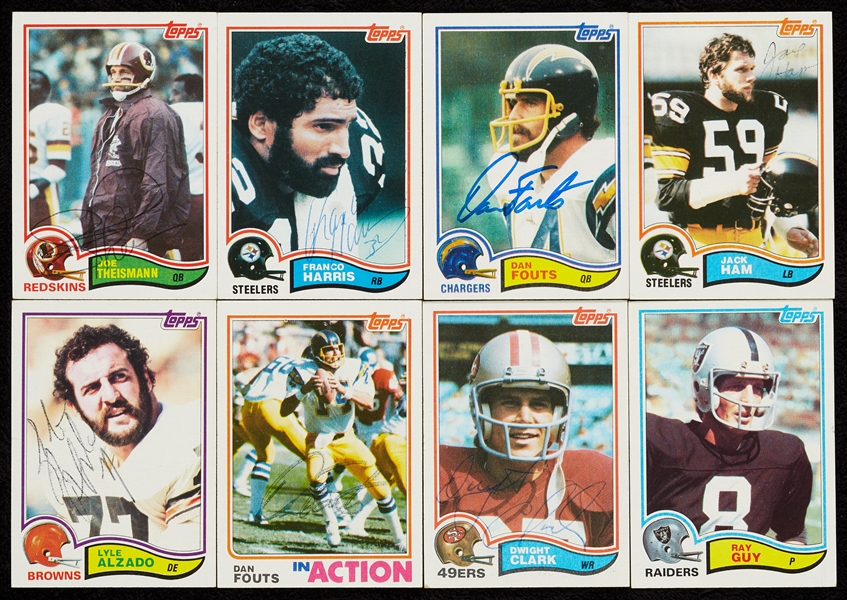 Signed 1982 Topps Football Group (44)