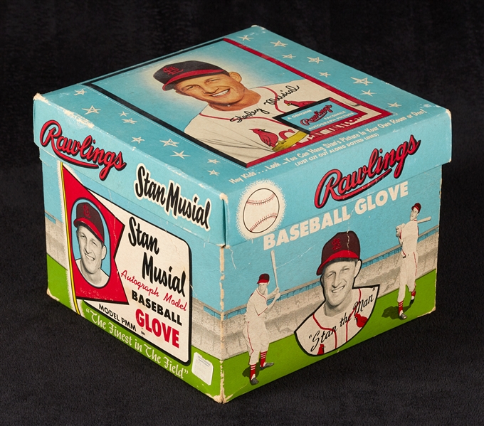 1950s Rawlings Color Stan Musial Glove Box With Top