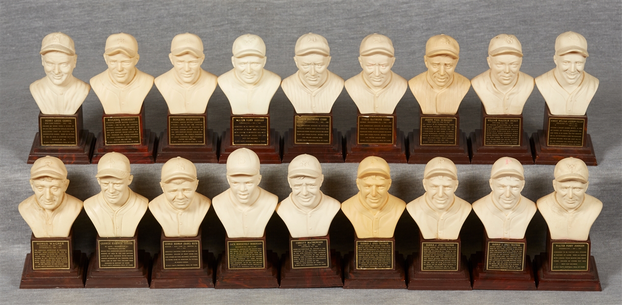 1963 Hall of Fame Busts High-Grade Partial Set (18)