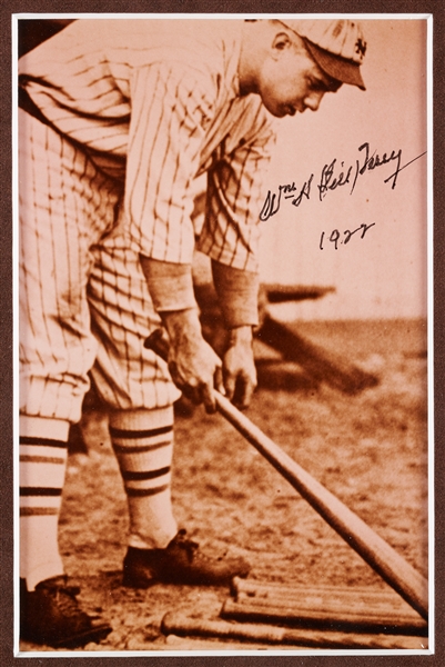Bill Terry Signed Framed Photo Dated 1922 (PSA/DNA)