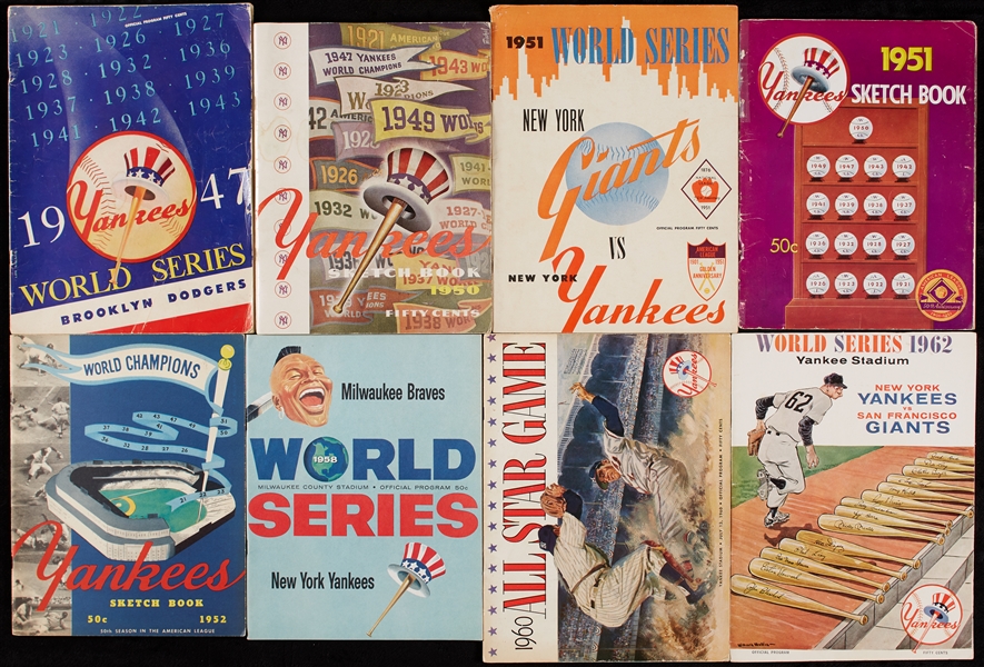 New York Yankees WS Programs, Yearbooks & Score Cards Group (66)