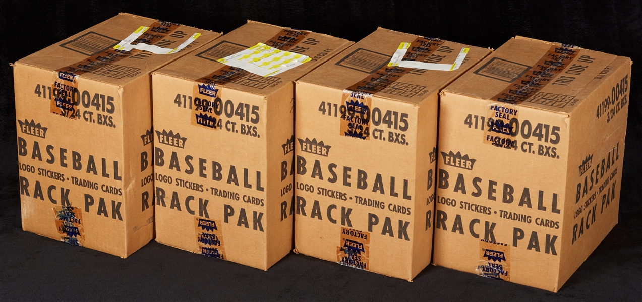 1990 Fleer Baseball Rack Box Cases Group (4)