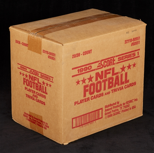 1990 Score Series I Football Wax Box Case (20/36)
