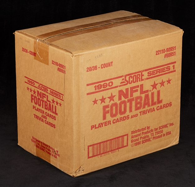 1990 Score Series I Football Wax Box Case (20/36)