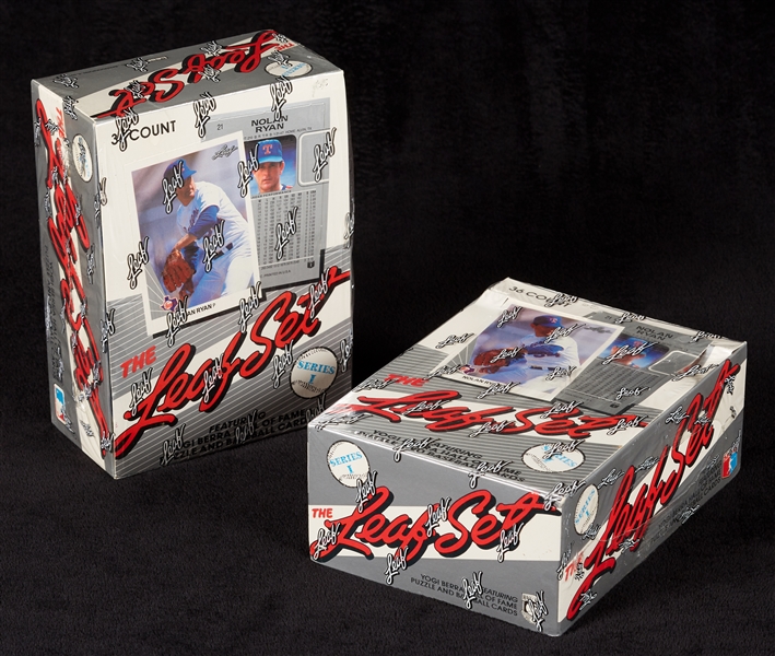 1990 Leaf Series 1 Baseball Wax Boxes Pair (2)
