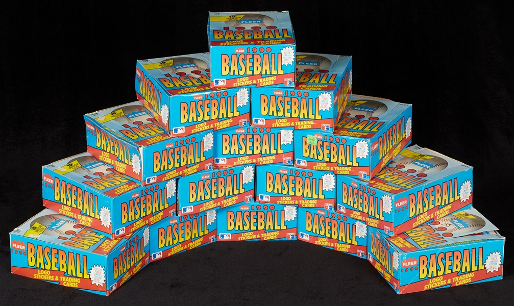 1990 Fleer Baseball Unopened Box & Rack Hoard (27+)