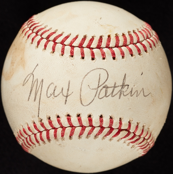 Max Patkins Single-Signed Baseball (BAS)