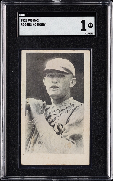 1922 W575-2 Rogers Hornsby SGC 1
