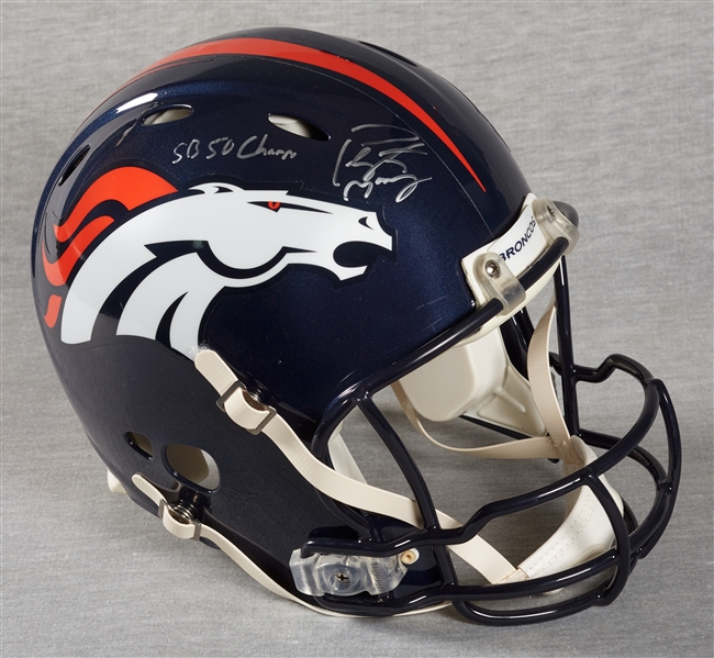 Peyton Manning Signed Broncos Full-Size Helmet SB 50 Champs (Fanatics)