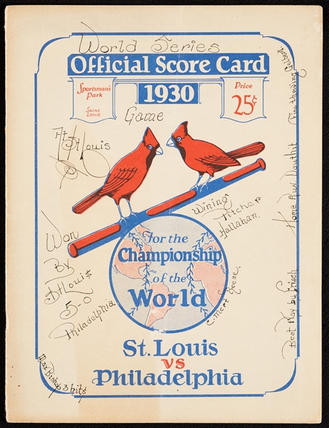 1930 World Series Program