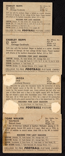 1952 Bowman Large Football Group, Four HOFers (55)