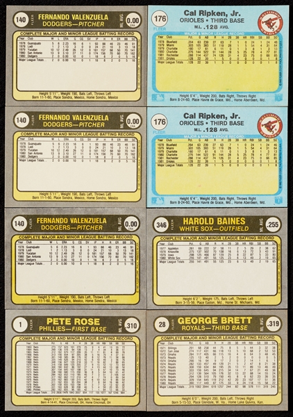 1981-82 Enormous Group Pristine Fleer Baseball Sets, Plus Stickers, Extra HOFers (26)