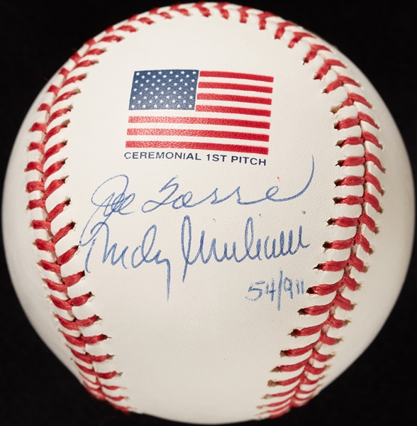 Rudy Giuliani & Joe Torre Signed 2000 WS Baseball (54/911) (Steiner)