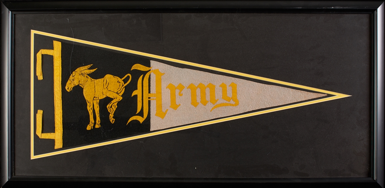Vintage Army West Point Pennant in Frame