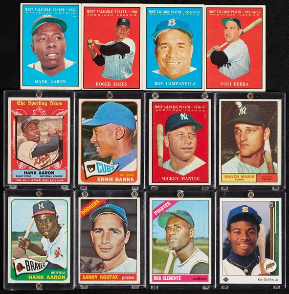 1959-66 Topps Baseball Hall of Famer Group, Plus 1989 UD Griffey (17)