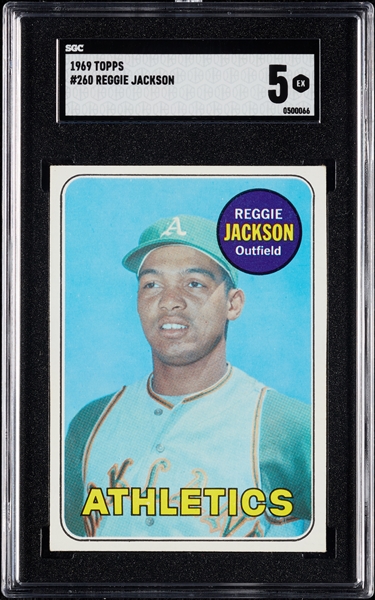 1969 Topps Reggie Jackson RC No. 260 SGC 5