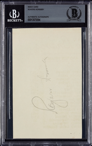 Rogers Hornsby Cut Signature (BAS)