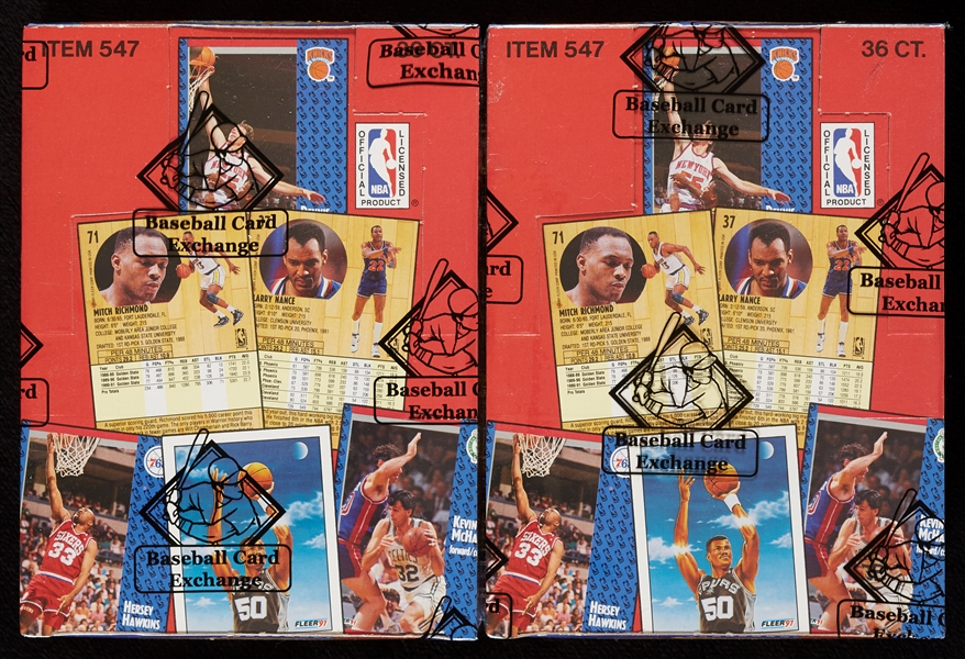 1991-92 Fleer Series 1 & 2 Basketball Wax Boxes Group (4)