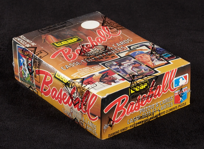 1987 Leaf Baseball Wax Box (36) (BBCE)