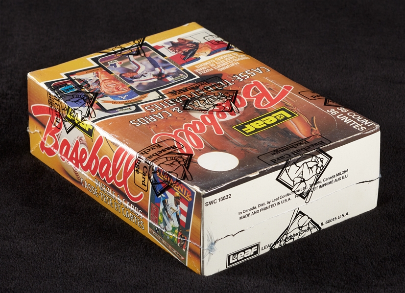 1987 Leaf Baseball Wax Box (36) (BBCE)