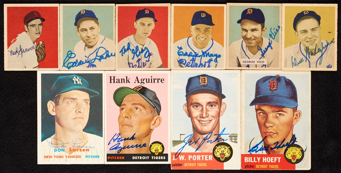 1930s-1950s Signed Baseball Card Group (16)