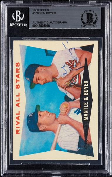 Ken Boyer Signed 1960 Topps Rival All-Stars No. 160 (BAS)