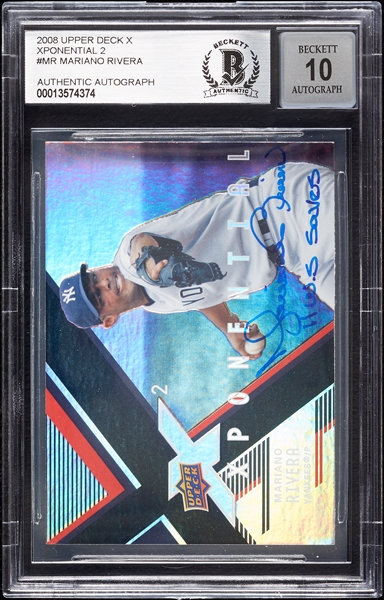 Mariano Rivera Signed 2008 UD X Xponential No X2-MR (Graded BAS 10)