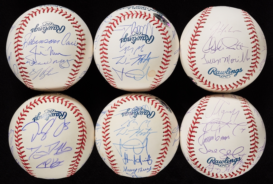Futures Game Team-Signed Baseball Group with 2004, 2005, 2006, 2008, 2009 (5)