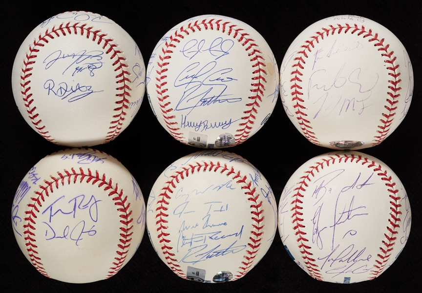 Futures Game Team-Signed Baseball Group with 2004, 2005, 2006, 2008, 2009 (5)