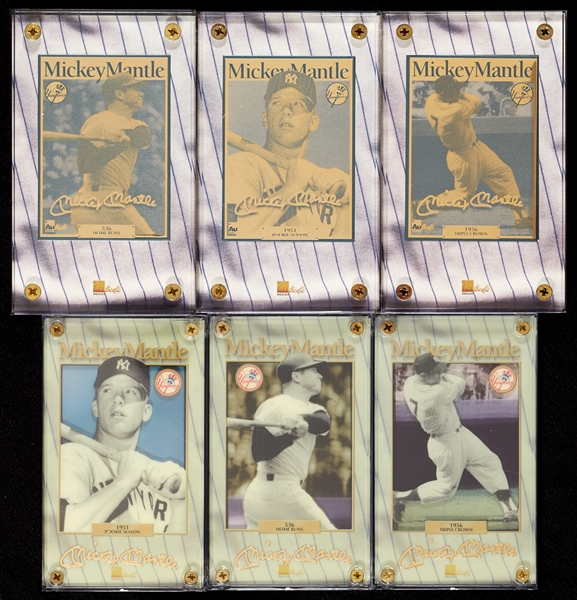 Highland Mint Silver & Gold Overlay Group, Etc. with Mickey Mantle, Michael Jordan (26)