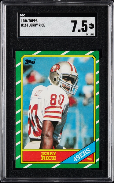 1986 Topps Jerry Rice RC No. 161 SGC 7.5