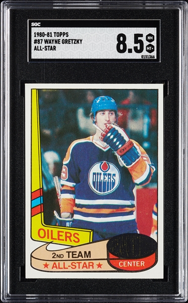 1980-81 Topps Wayne Gretzky All-Star No. 87 SGC 8.5